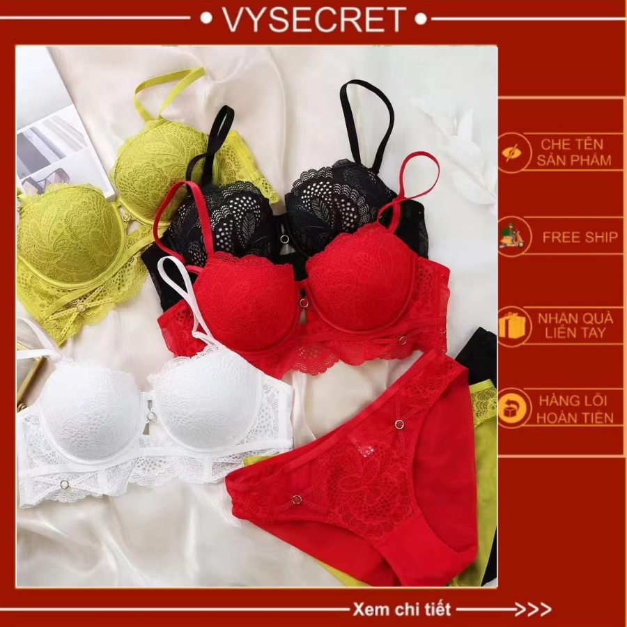 mã 2222 set đồ lót nữ ren sexy mút 2,5cm có gọng nâng đẩy v1 hàng cao cấp