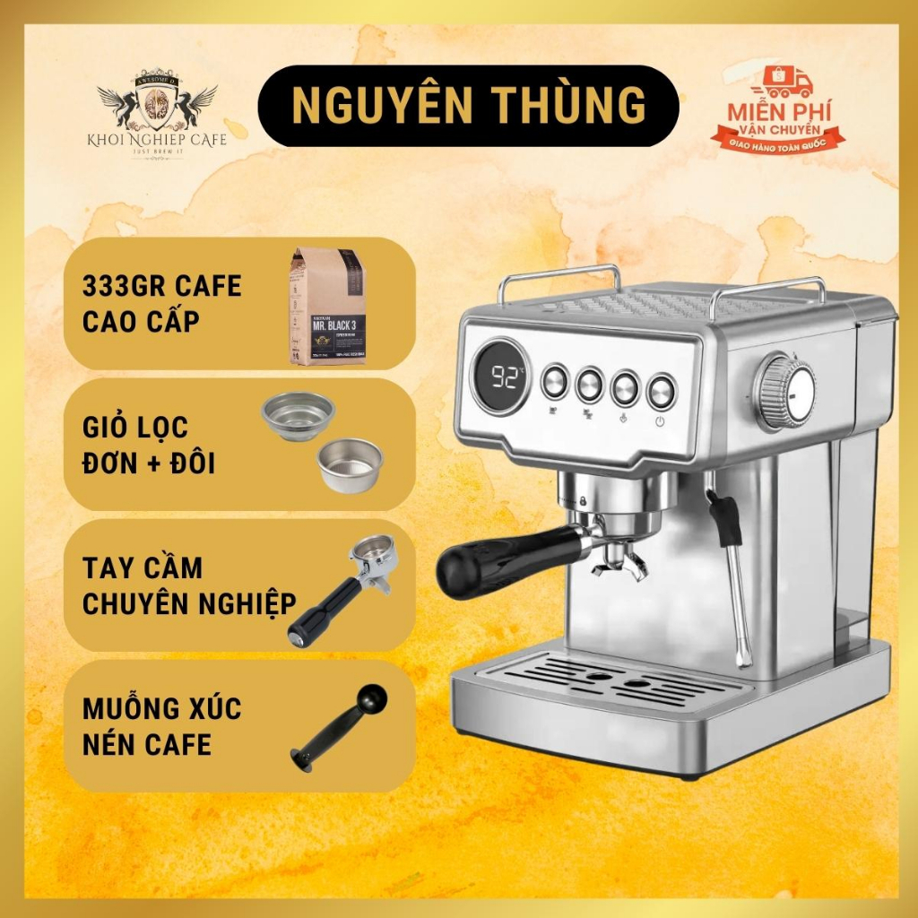 Máy Pha Cafe Espresso Gia Đình Micae EM 3212, 1350W - 20 bar - 28s