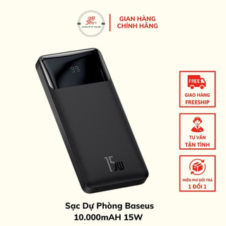 Sạc dự phòng baseus 10.000mah 15w thiết kế sang trọng tích hợp đèn led hiển thị mức pin tiết kiệm pin nhỏ gọn tiện dụng