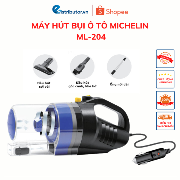 Máy hút bụi ô tô 12V ML-204 - Hàng chính hãng