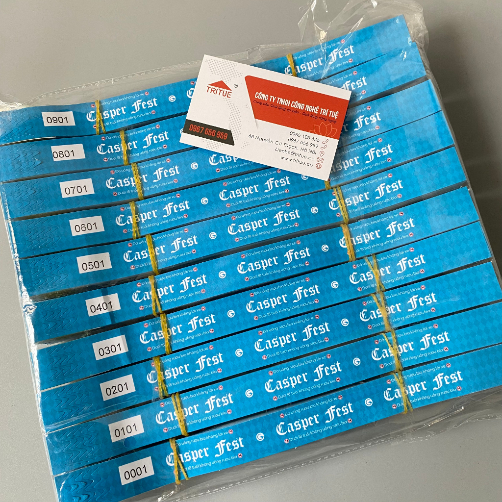 Vòng tay in ấn nhanh cho sự kiện có đánh số thứ tự, in ấn vòng tay giá rẻ theo yêu cầu từ 100 chiếc trở lên
