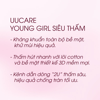 Băng vệ sinh UUcare Singapore Young Girl ban đêm 36cm