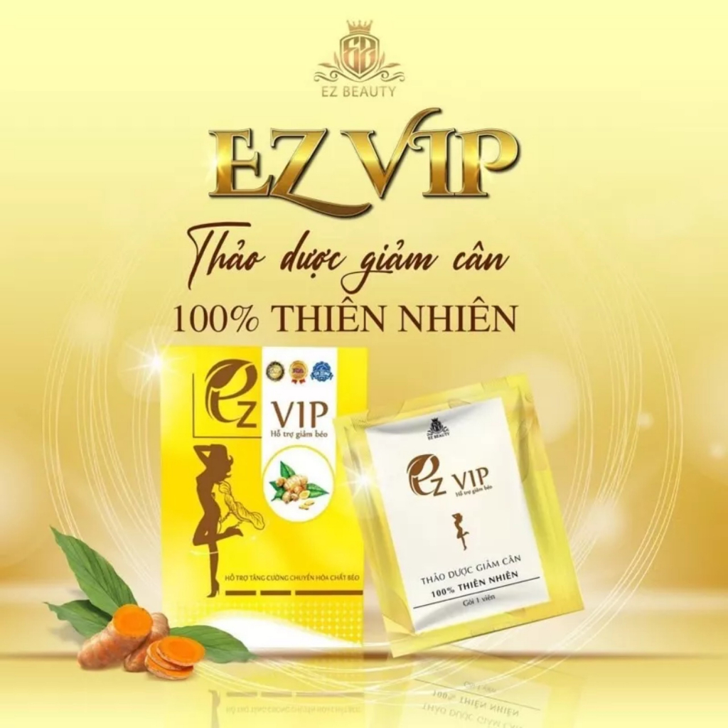 🍭 Mẫu Mới Giảm Cân EZVIP Hộp 10 Viên Cho Cơ Địa Lì Khó Giảm