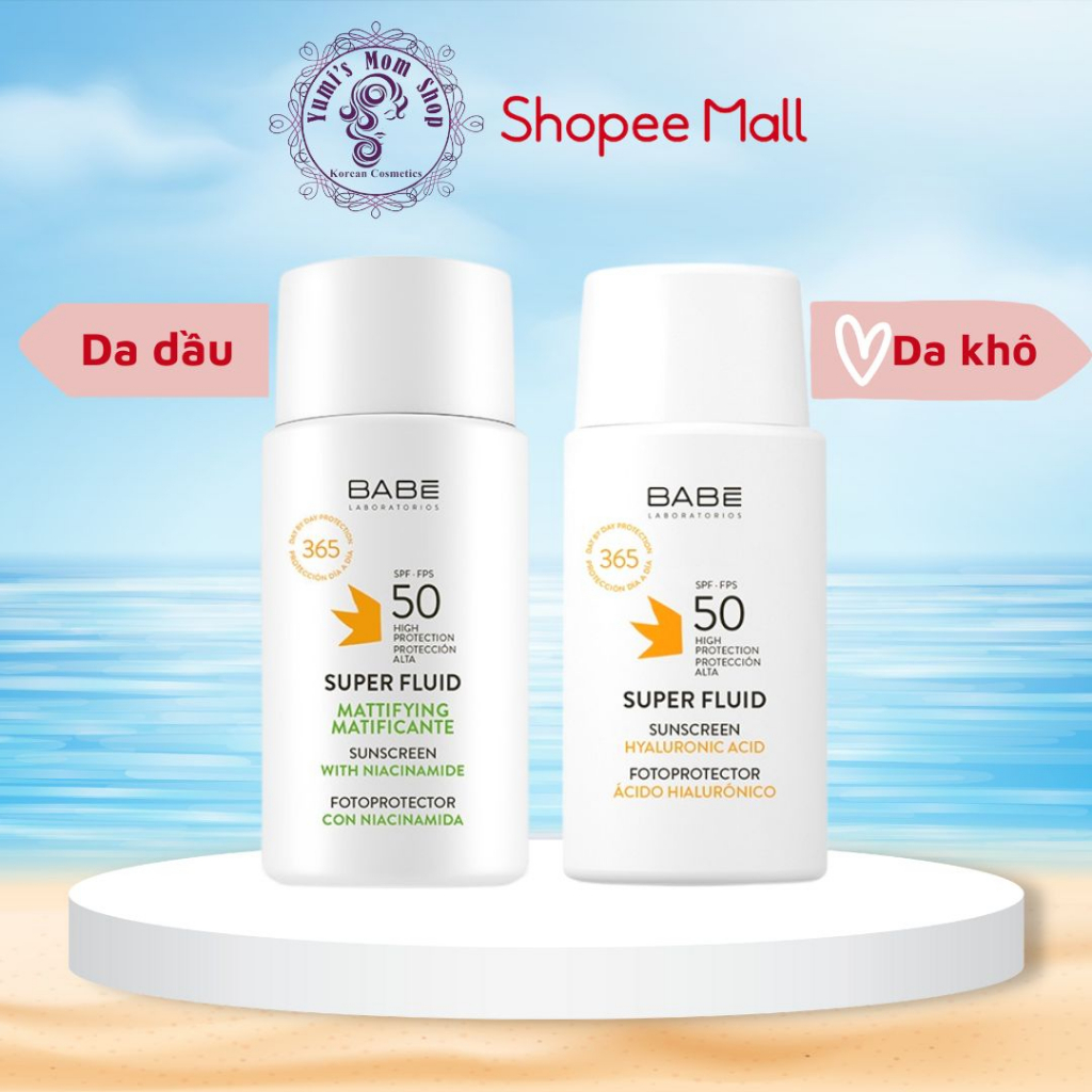 Kem chống nắng phổ rộng BABE Super Fluid Sunscreen SPF50 (50ml)