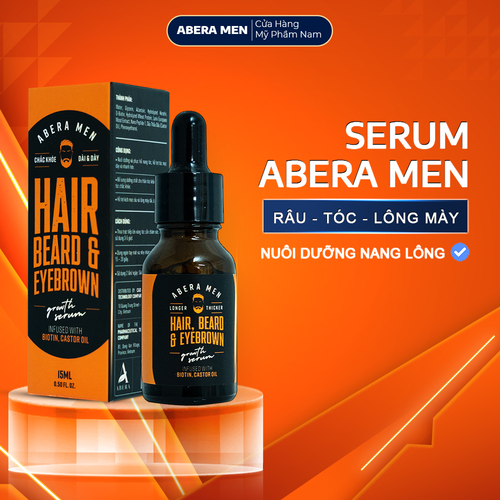 Serum Kích Mọc Tóc & Râu & Chân mày Abera Men Chính Hãng