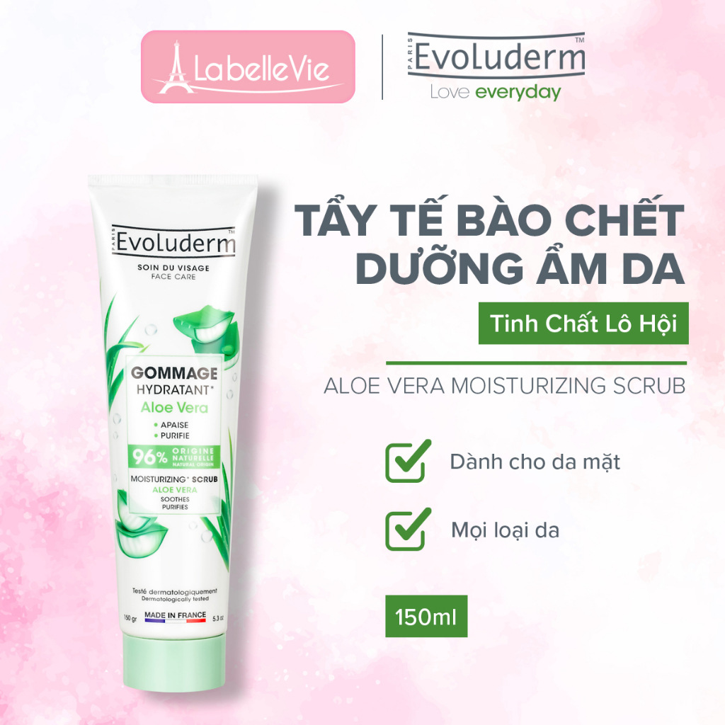 Tẩy tế bào chết dành cho măt giúp nuôi dưỡng da tươi trẻ Evoluderm 150ml