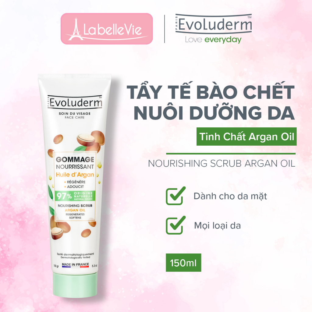 Tẩy tế bào chết dành cho măt giúp nuôi dưỡng da tươi trẻ Evoluderm 150ml