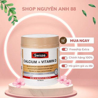 Canxi Swisse vitamin D canxi hữu cơ chống loãng xương 150 viên xuất xứ Úc shopnguyenanh88