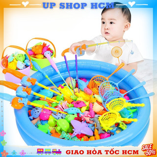 Bộ đồ chơi Câu Cá cho bé cực xinh gắn nam châm câu cá dưới nước và trên cạn Trò Chơi Câu Cá Nam Châm