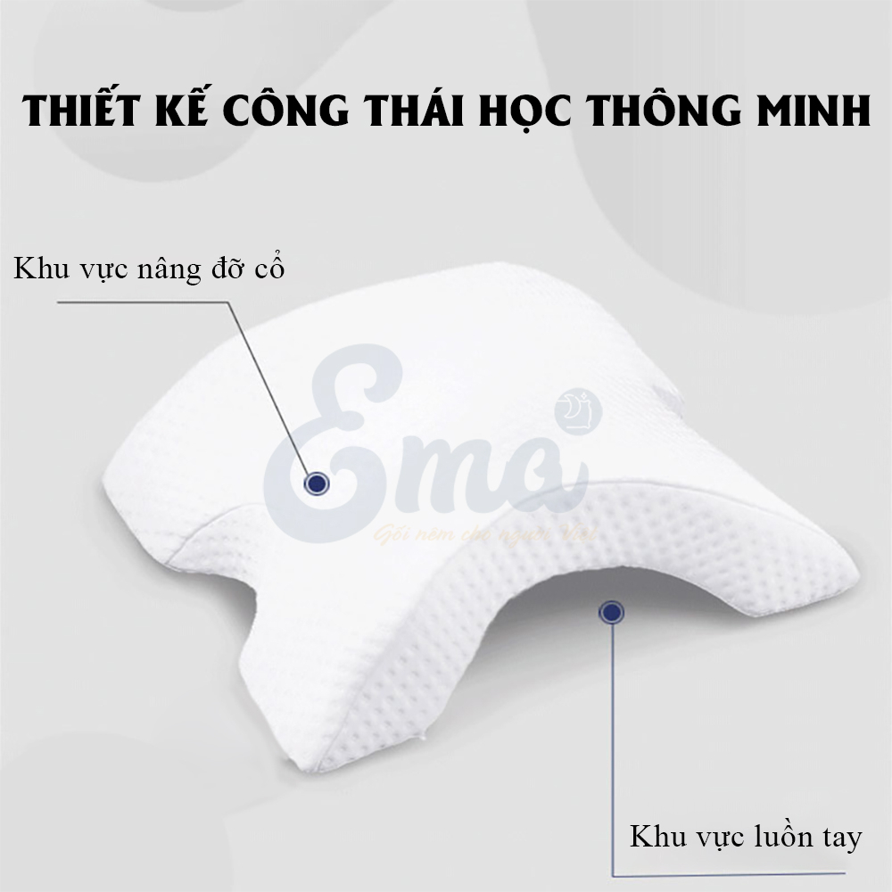 Gối kê tay ngủ đôi tình yêu Ema - Chống tê mỏi tay, Gối ngủ đa năng