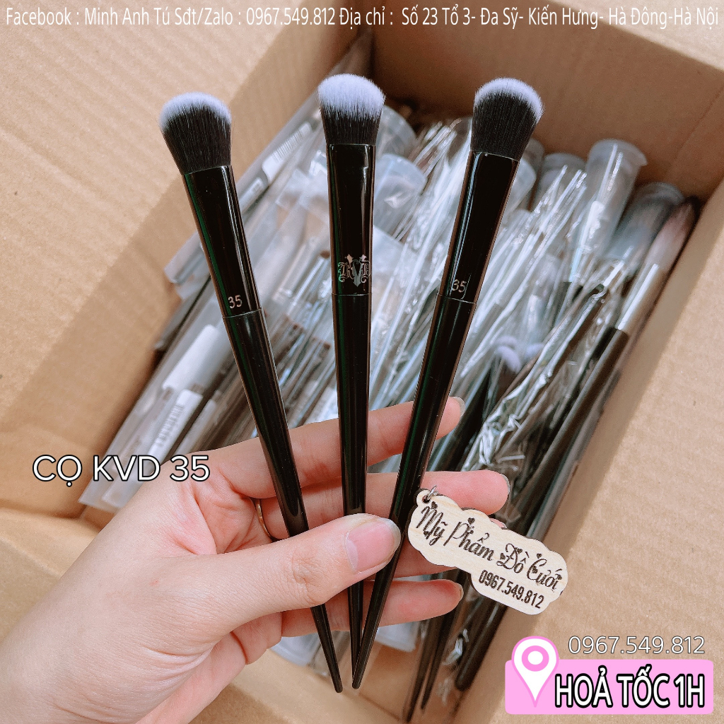 Cọ Che Khuyết Điểm KVD 35, Kat Von D Lock - It Rdge Foundation Brush Số 35 Hàng Mỹ
