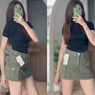 Chân váy ngắn kaki túi hộp siêu hót, chân váy ngắn kaki túi hộp có quần bảo hộ lestore