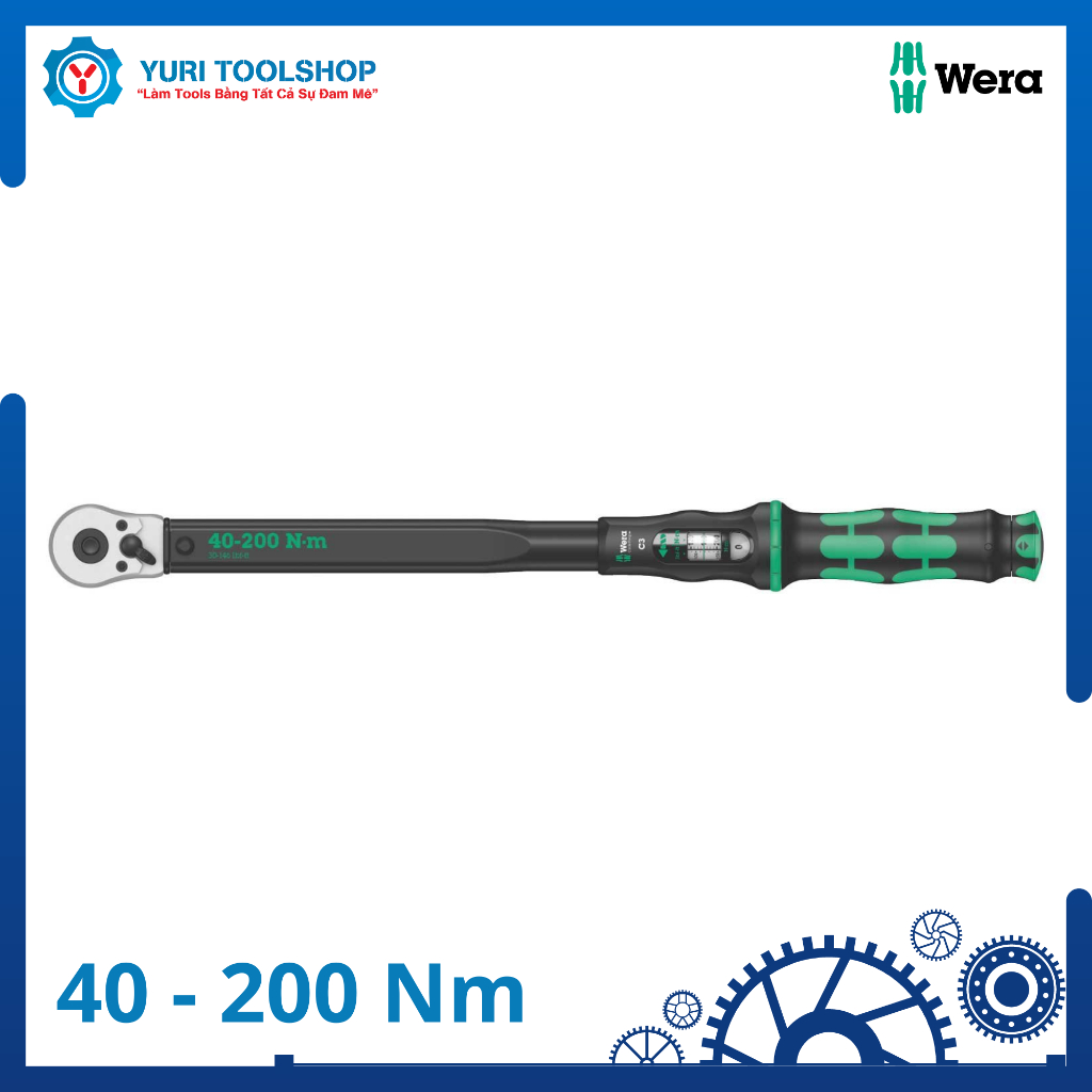 Cần Siết Lực Wera 1/2" Click-Torque C 3 40-200Nm – 05075622001