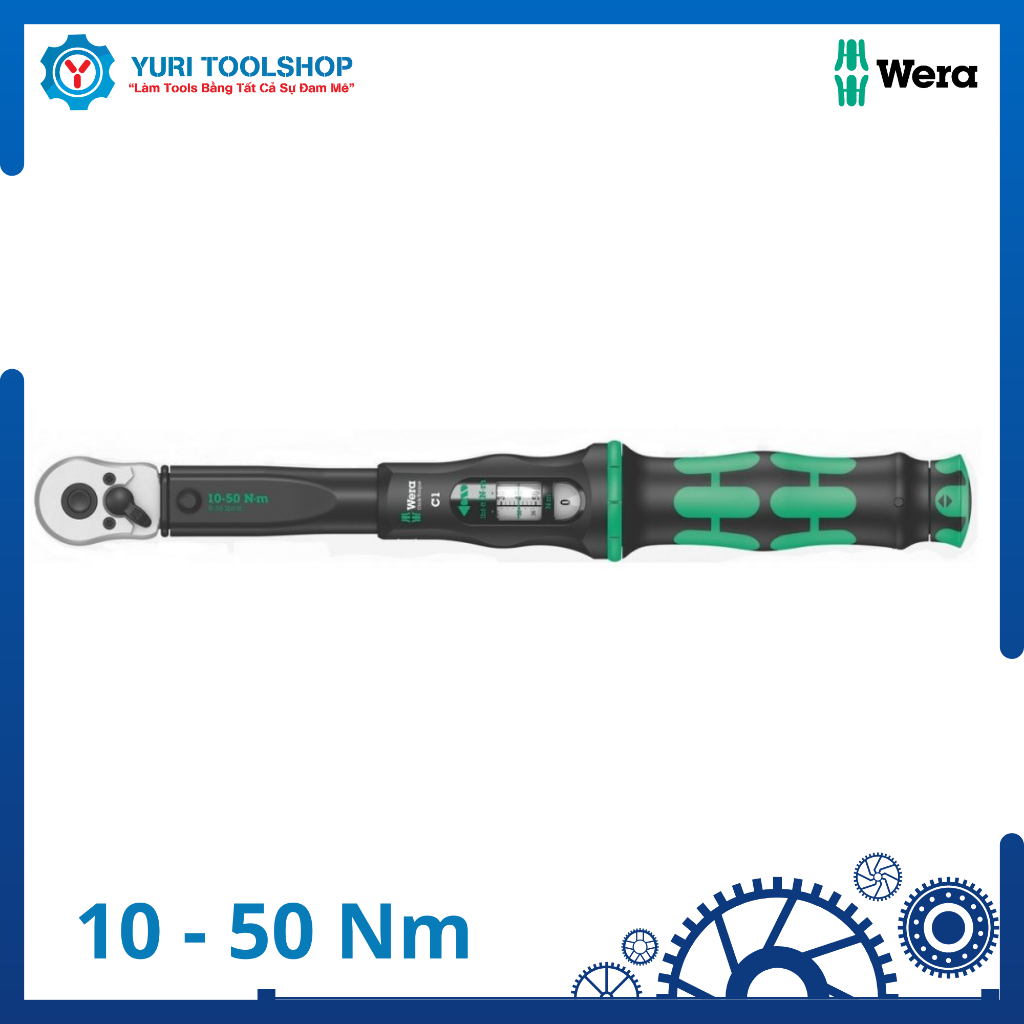 Cần Siết Lực Wera 1/2" Click-Torque C 1 10-50Nm – 05075620001
