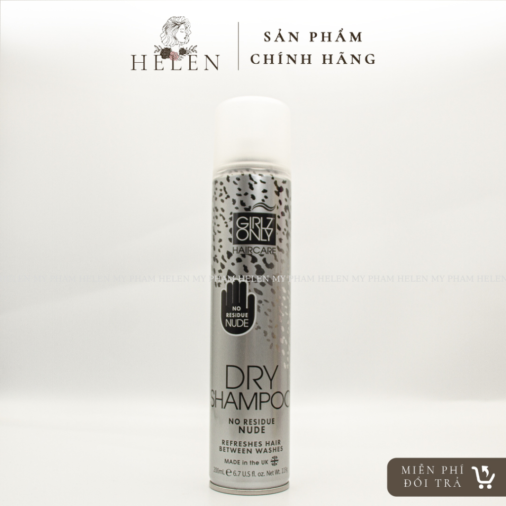 Dầu gội khô Girlz Only No Residue Nude (màu trắng) không cặn 200ml