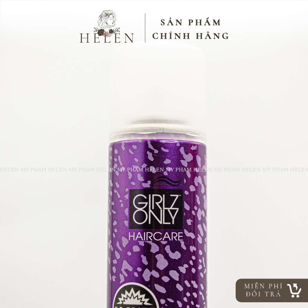 Dầu gội khô Girlz Only De-Frizz ( màu tím) giúp hết bết tóc 200ml