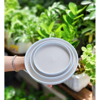 Đĩa lót gốm sứ màu trắng