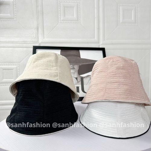 Mũ BUCKET vành cụp trơn viền vành Mũ tai bèo vải nhún cao cấp thời trang form unisex nam nữ_sanhfashion