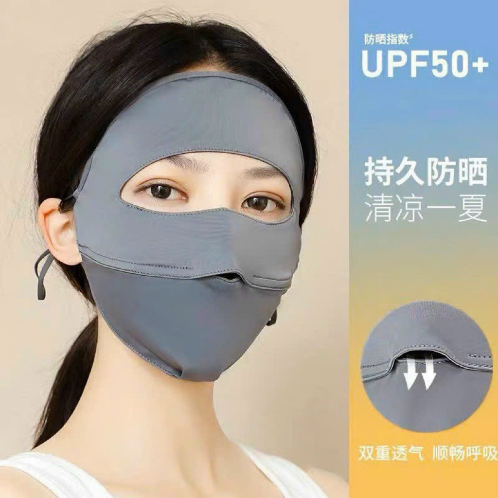 Khẩu trang chống tia UV, khẩu trang chống nắng che trán UPF50+ unisex thời trang - Happy Life 4U