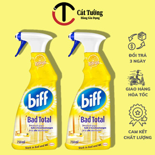 Chai xịt vệ sinh tẩy rửa đa năng Biff Bad Total dung tích 750ml vệ sinh phòng tắm, nhà vệ sinh, tẩy vết ố