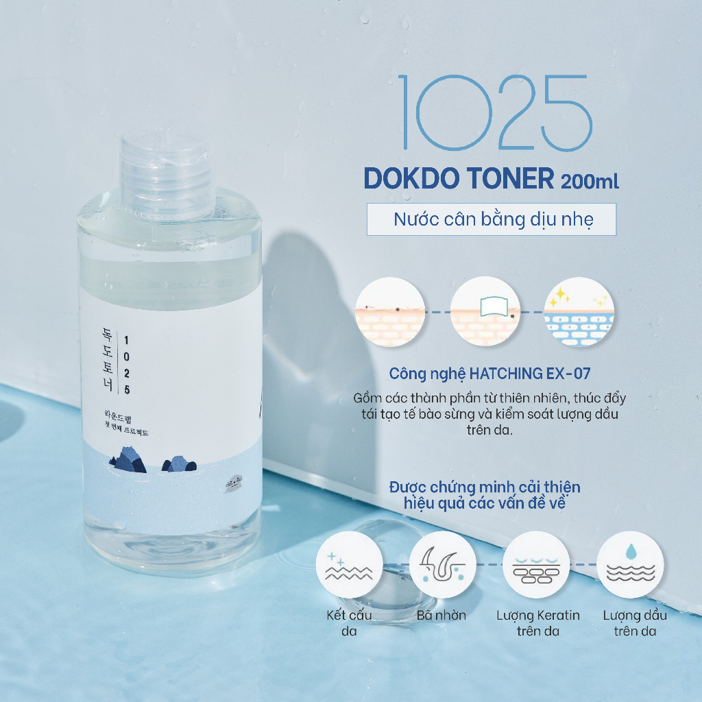 Nước cân bằng dịu nhẹ Round Lab 1025 Dokdo Toner 200ml