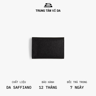 [DA THẬT] Ví Đựng Thẻ Nhỏ Gọn Nữ Da Bò Saffiano, Dòng Da Bò Cao Cấp Từ Italy - Chống Thấm Nước - TiemVida
