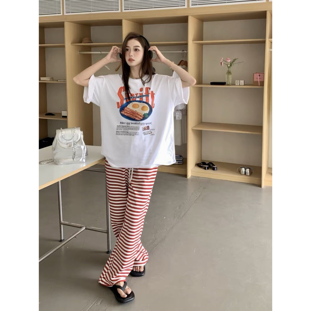 Đồ bộ nữ, set đồ nữ chất vải cotton hàng cao cấp phối áo phông quần dài kẻcaro trẻ trung Bối Shop SP003732