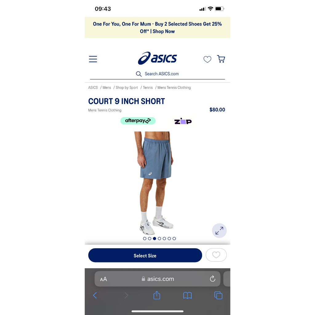Quần Short Asics thể thao mùa 2023!