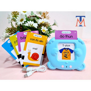 Máy thẻ đọc từ vựng Anh Việt đồ chơi thông minh thẻ flashcard Bé chinh phục Tiếng Anh dành cho bé 4-6 tphcm