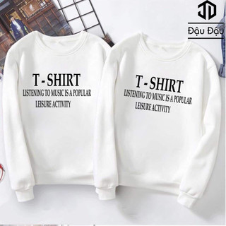 Áo nỉ thu đông sweater cho cặp đôi bên nhau