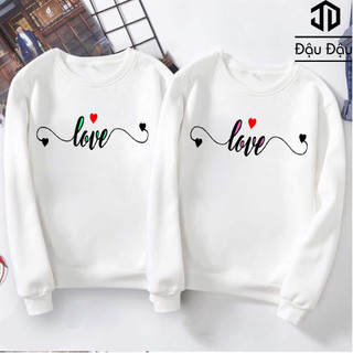 Áo hoodie Sweater ĐẬU ĐẬU Cho Cặp Đôi Bên Nhau