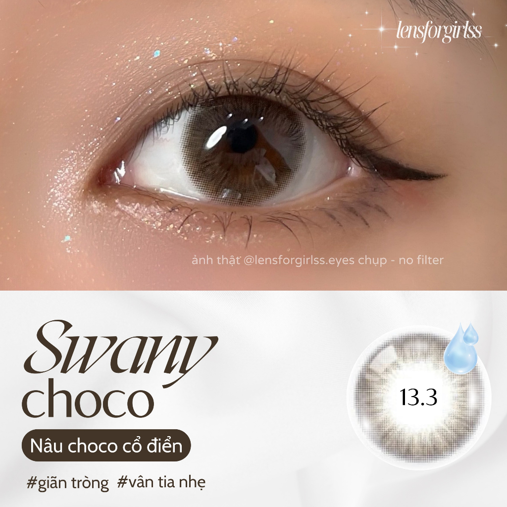 Kính áp tròng nâu choco giãn nhẹ SWANY PURE CHOCO