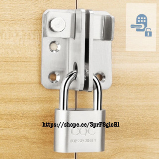 Chốt cửa có khoen bấm ổ khóa  INOX SUS304 loại lớn dày 3mm