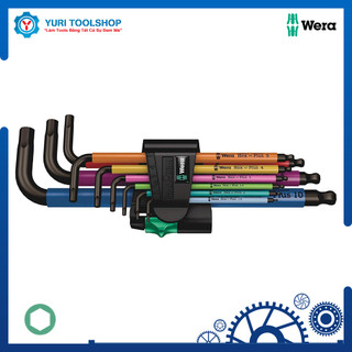 Bộ lục giác wera 950/9 hex-plus multicolour 1 hệ mét - 05073593001