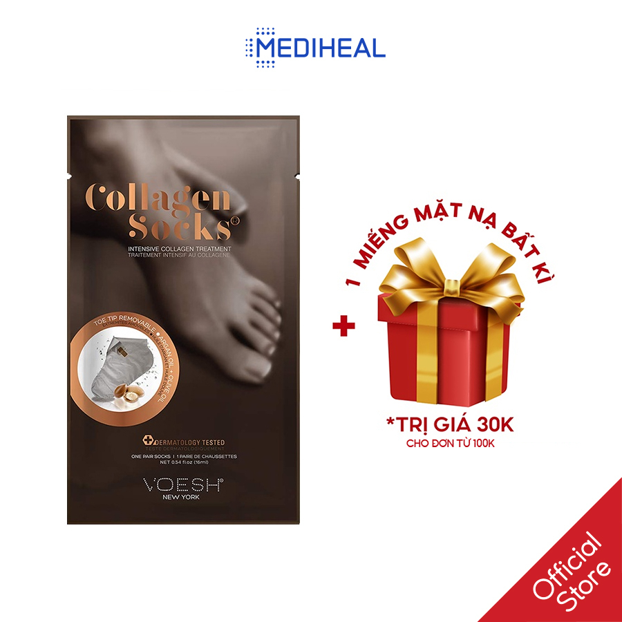 Mặt Nạ Chân Tinh Chất Collagen VOESH New York Collagen Socks 16ml x cặp 2 miếng