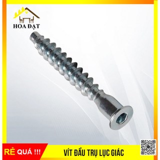 Bịch 100 con - vít đầu trụ lục giác, màu trắng hdsb327 - nhiều kích thước