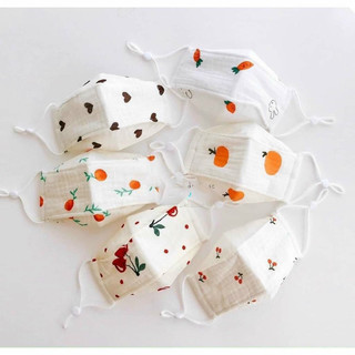 Khẩu trang cho bé - mẫu 3 lớp vải muslin cho bé