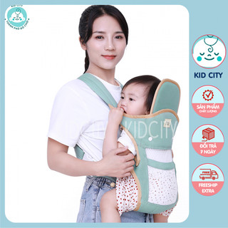 Địu em bé đa năng hàng chất lượng cao đi xe máy, có đỡ cổ cho bé từ 0-36 tháng tuổi Kid city