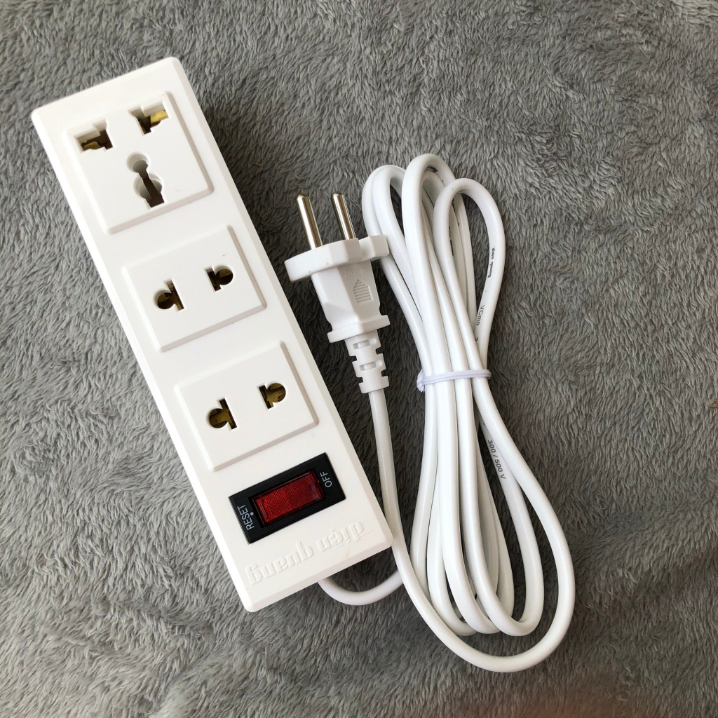 Ổ Cắm Điện Quang ĐQ 002A-02 dây dài 2M và 5M  - Hàng chính hãng