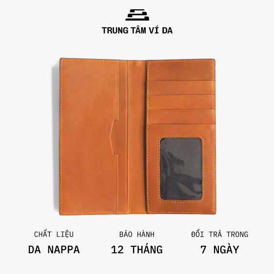 Ví Nam Dài Cầm Tay Da Nappa Leather - Siêu Mềm Khi Chạm - Nguồn Gốc Từ Đức - TiemVida