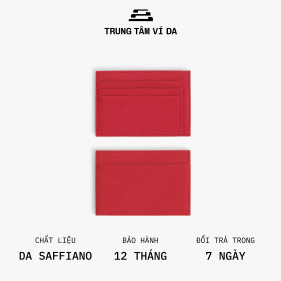 Ví Đựng Thẻ Nam Da Bò Saffiano, Dòng Da Bò Cao Cấp Từ Italy - TiemVida