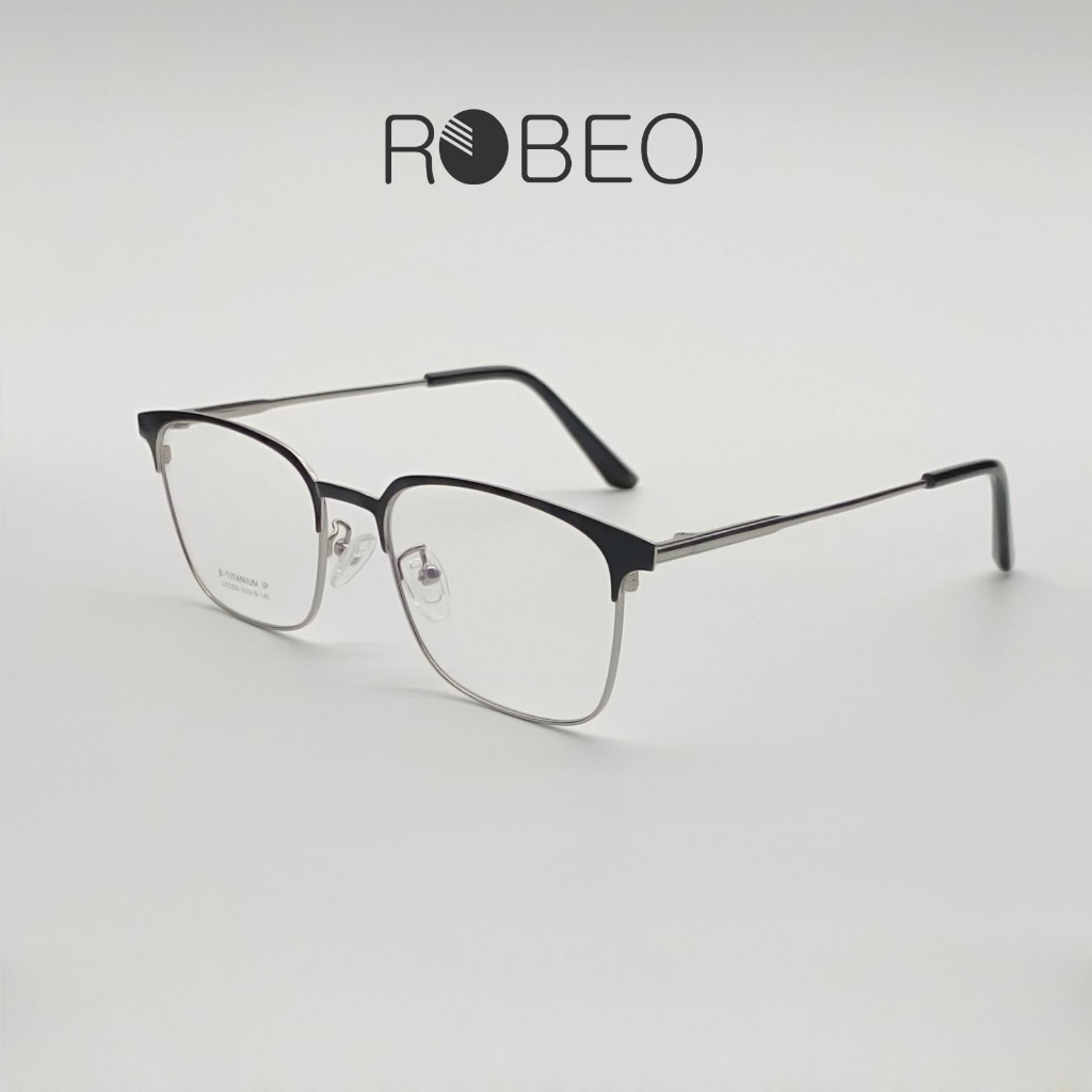Gọng kính cận chân B-Titanium ROBEO - R0434, khung kim loại mỏng nhẹ - Fullbox