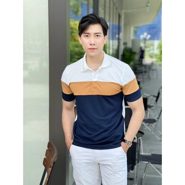 Áo thun polo nam cao cấp phối màu, cổ bẻ, vải cá sấu cực đẹp, thời trang size VNXK | BigBuy360 - bigbuy360.vn