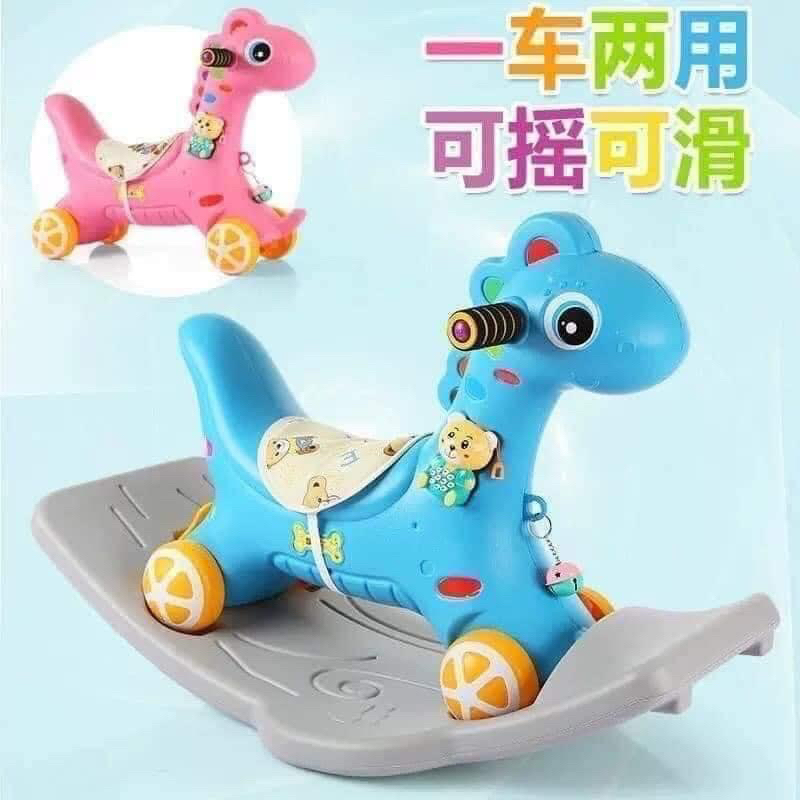 NGỰA BẬP BÊNH 2IN1 CHO CÁC BÉ