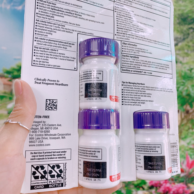 Viên uống Néxium chuyên HP bao tử Esomeprazole Magnesium Kirkland hàng chuẩn Mỹ