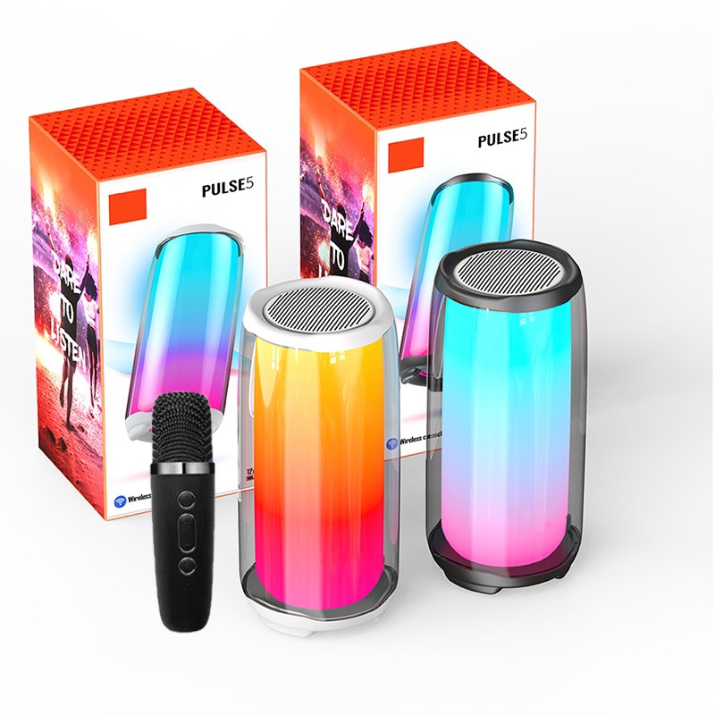 Loa Bluetooth Pulse Kèm Micro, Bass Mạnh, Âm Thanh Rõ, Full Box, Loa Hát Kèm Mic Bluetooth 5.0- LC DESIGN