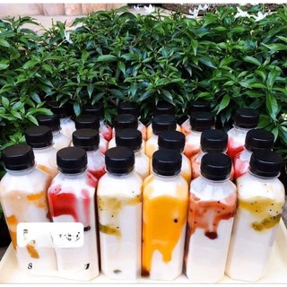 Combo 50 chai nhựa vuông đựng sữa chua dung tích 330ml