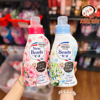 Nước giặt xả New Beads Kao Nhật Bản hương hoa hồng và hoa linh lan