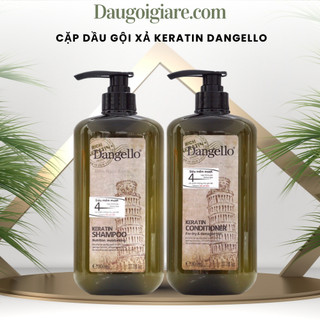 Dầu gội xả Keratin DANGELLO 800ML * 2 kiềm dầu phục hồi tóc khô xơ hư tổn hương nước hoa chuyên dụng cho SALON