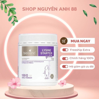 Bột BIOISLAND LYSINE STARTER FOR KIDS 150 gr 🔥𝐍𝐄𝐖🔥 hỗ trợ Tăng Chiều Cao cho bé shopnguyenanh88